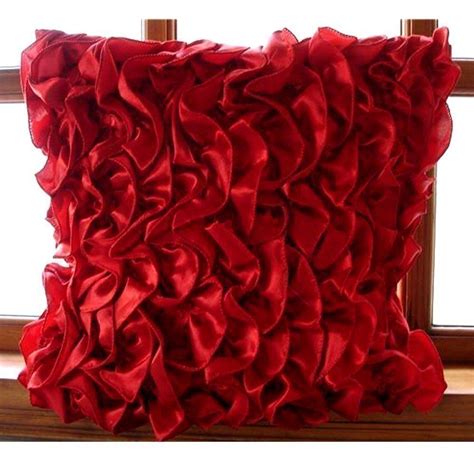 Red 18x18 Decorative Throw Pillow Cover Satin | Etsy | Red decorative ...