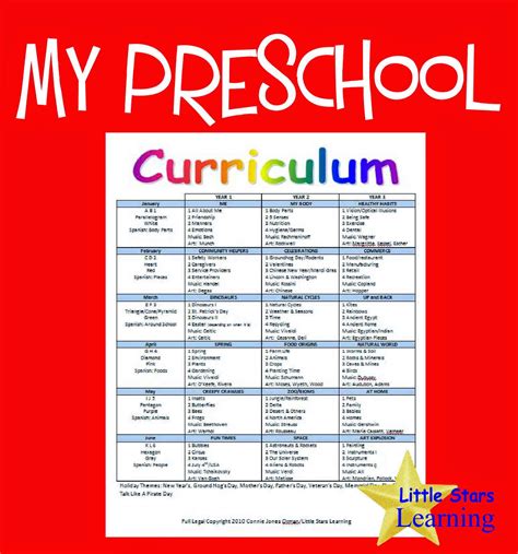 Little Stars Learning: My Preschool Curriculum