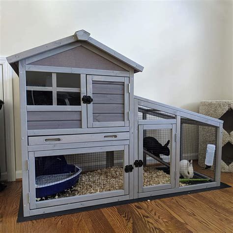 Buy Gutinneen Rabbit House Indoor Outdoor Rabbit Hutch with Ventilation ...