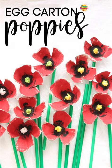 Easy Poppy Crafts for Veterans Day and Remembrance Day - Happy Hooligans