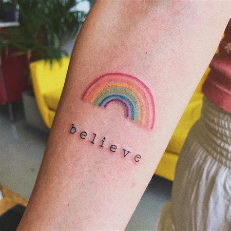 Rainbow🌈☁️ Baby Tattoos, Mini Tattoos, Cute Tattoos, Body Art Tattoos ...