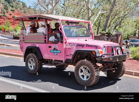 Funny tour with Pink Jeep, Sedona, Arizona, USA Stock Photo - Alamy