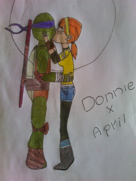 TMNT 2012: Donnie and April kiss by Marytmnt on DeviantArt