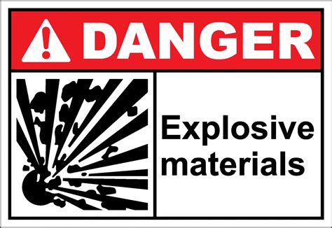 Danger Sign explosive materials - SafetyKore