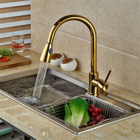 Broward Mounted Kitchen Faucet, Gold