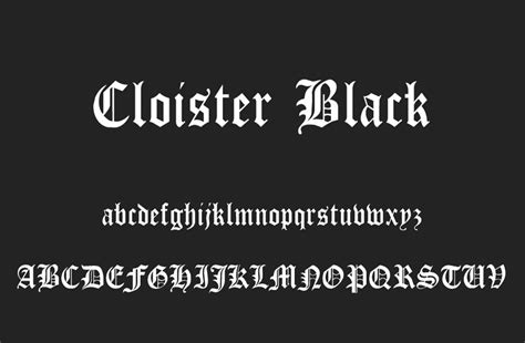 Cloister Black Font - Free Font