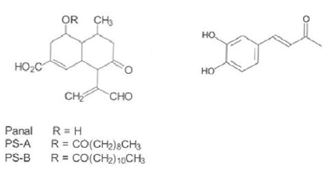 Structure of luciferin precursors from luminous mushrooms: left-panal ...