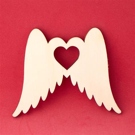 Unfinished Wood Angel Wings Cutout - All Wood Cutouts - Wood Crafts ...