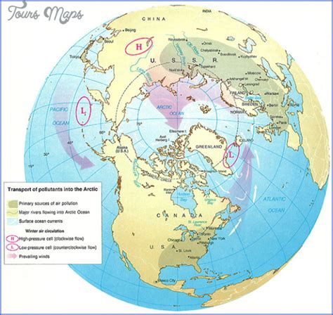 Map Of Arctic Circle - ToursMaps.com