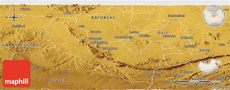 Physical Panoramic Map of RUSTENBURG