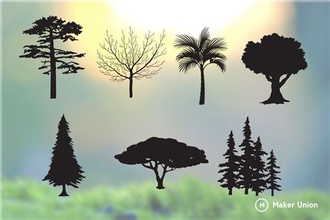 Tree Silhouettes | Free DXF Files | Maker Union