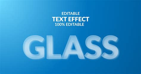 GLASS Illustrator Text Effect, Add-ons - Envato Elements