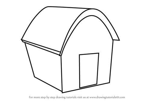 How To Draw A Easy Dog House - akrisztina27