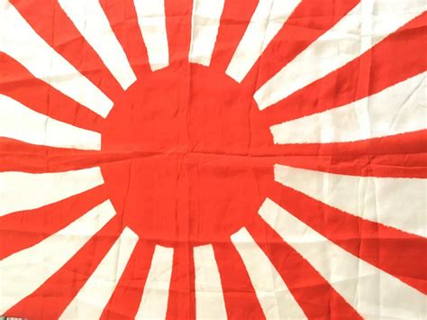 WW2 Japanese Rising Sun Silk Battle Flag - Enemy Militaria