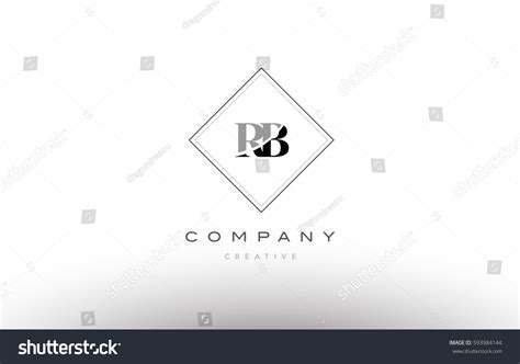 Rb R B Retro Vintage Black Stock Vector (Royalty Free) 593984144 ...