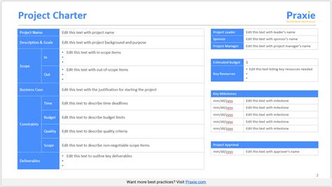 Free Google Docs Project Charter Template Download