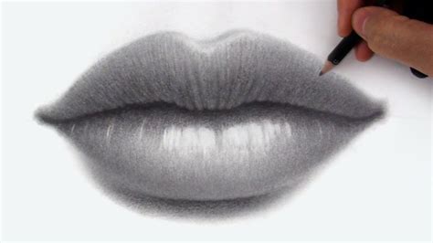 How to Draw + Shade Lips in Pencil - RapidFireArt