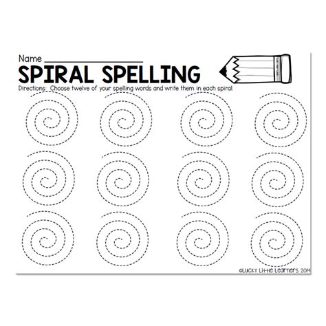 Free No Prep Spelling Worksheets - Lucky Little Learners