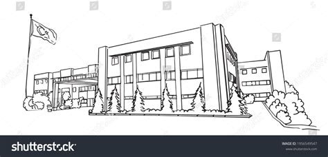 2,322 Hospital Buildings Sketch Images, Stock Photos & Vectors ...