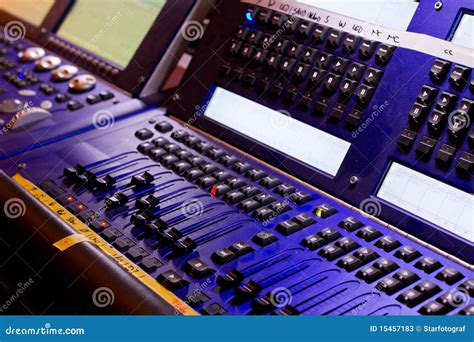 Mixing desk stock image. Image of mixer, field, backstage - 15457183