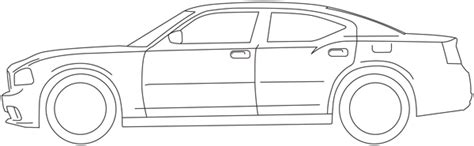 2008 Dodge Charger Line Art 2 by gothiclord2000 on deviantART