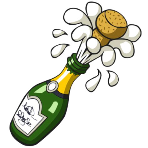 Ist popping champagne bottle free images at vector png - Clipartix