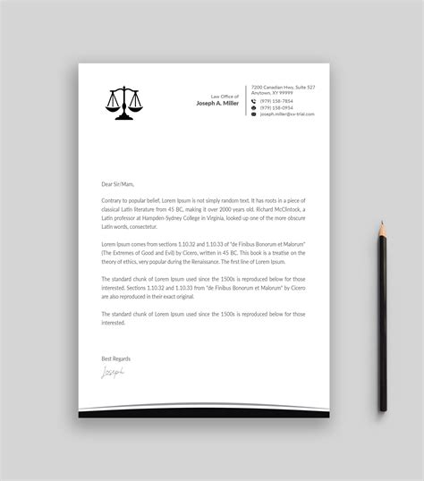 Professional, Modern, Law Firm Letterhead Design for a Company by Musa ...