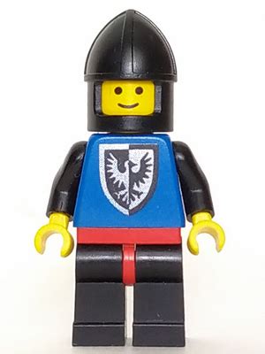 Lego Black Falcon Castle Knight Minifig With Medieval Shield And Sword ...