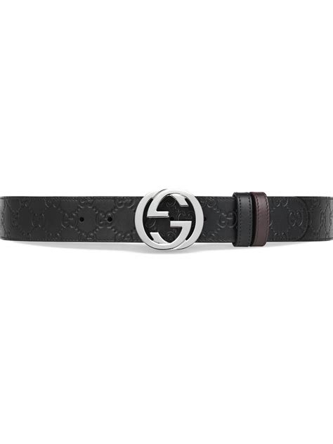 Gucci Reversible Signature Belt In Braun | ModeSens