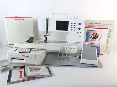 Bernina Artista 180 Sewing Machine with Embroidery Unit, Bobbing ...