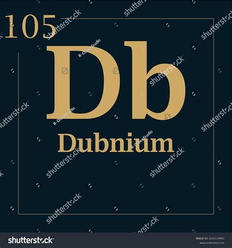 Symbol Element Dubnium Atomic Mass Number Stock Vector (Royalty Free ...