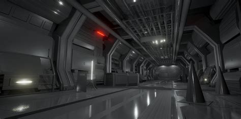 ArtStation - Sci-fi hallway