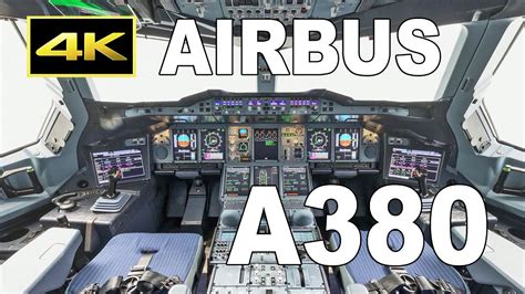 [4K] Airbus A380 cockpit - front, back, left, right / The nose of ANA ...