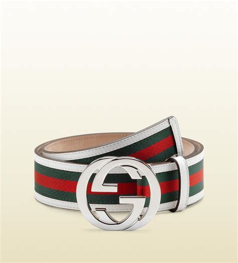 Gucci Signature Web Belt With Interlocking G Buckle in Metallic for Men ...