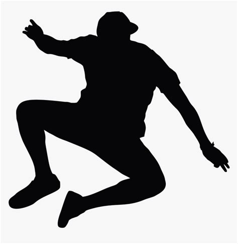 Jumping Man Silhouette - Man Jumping Silhouette, HD Png Download - kindpng