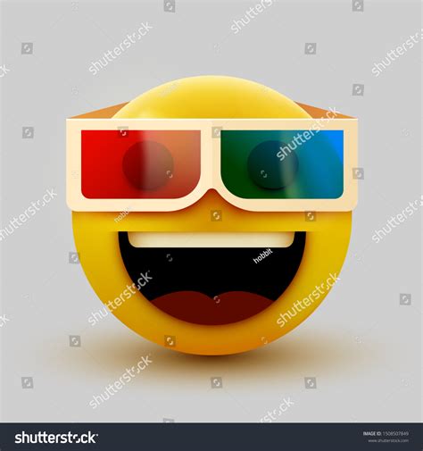 Emoji 3d Glasses Emoticon Watching 3d Stock Vector (Royalty Free ...