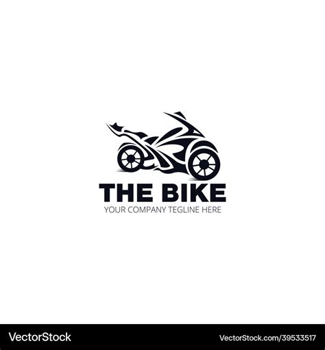 Creative the bike logo design Royalty Free Vector Image