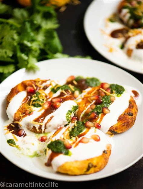 The BEST Aloo Tikki Chaat | Caramel Tinted Life