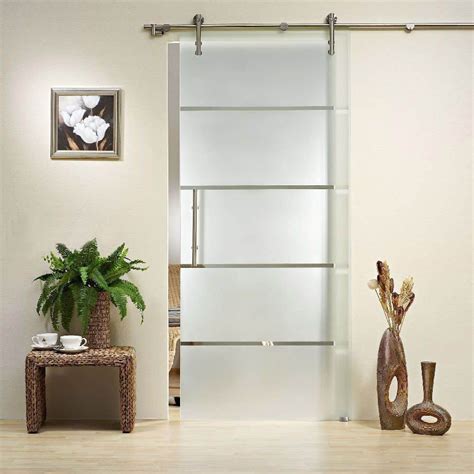 Frosted Glass Barn Doors - decocloset