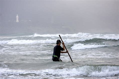 Fisherman are Working in Sunrise at My Khe Beach, Danang, Vietnam ...