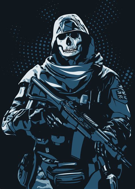 'Ghost' Poster by Creative Shop | Displate | Call of duty black, Call ...