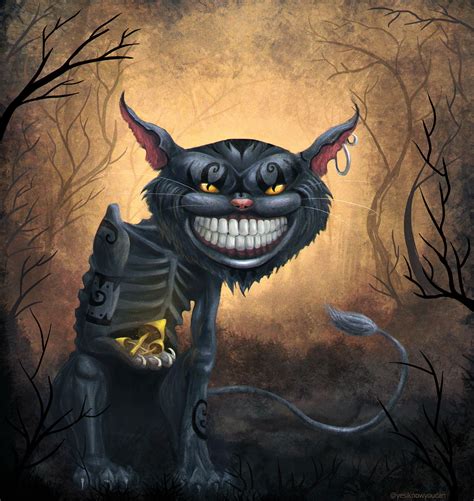 Cheshire Cat by yesiknowyoucan | Cheshire cat art, Dark alice in ...