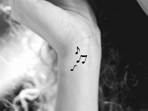 Music Notes Temporary Tattoo