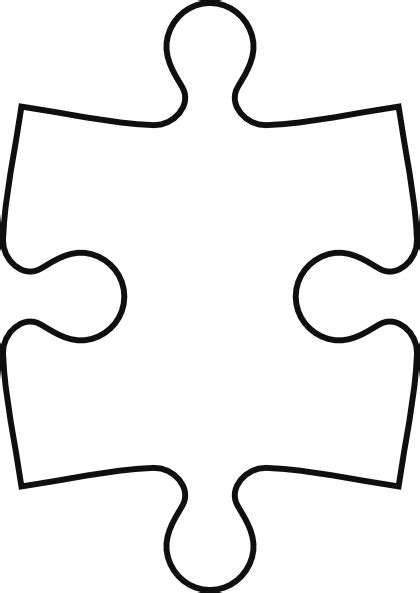 Autism Puzzle Piece Outline - ClipArt Best