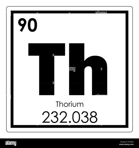 Thorium chemical element periodic table science symbol Stock Photo - Alamy