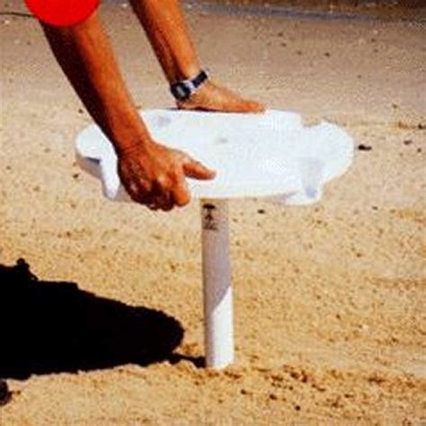 Beach Umbrella Table with Sand Anchor JSI8001S | BeachUmbrellaSale.com