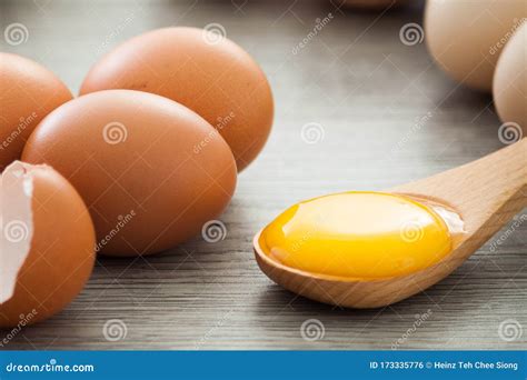 Raw egg yolk stock photo. Image of chicken, yolk, farm - 173335776