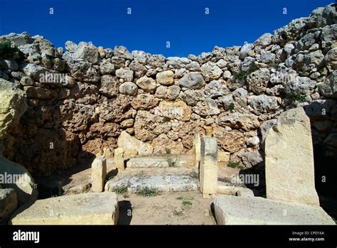 Ggantija Temple, UNESCO World Heritage Site, Xaghra, Gozo, Malta Stock ...