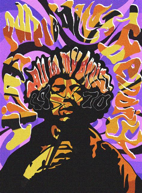 Jimi HENDRIX Art Print Psychedelic Art Vintage Poster | Etsy