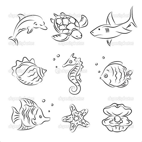 sea life drawing - Google Search Sea Creatures Drawing, Creature ...